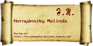 Hornyánszky Melinda névjegykártya