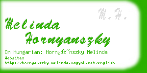 melinda hornyanszky business card